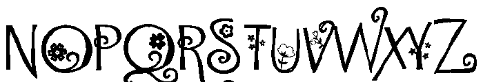 ZP Fancy Flowers Font UPPERCASE