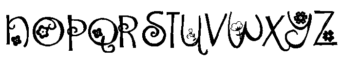 ZP Fancy Flowers Font LOWERCASE