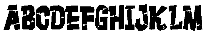 ZP Frankenfriend Extra-condensed Font UPPERCASE