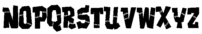 ZP Frankenfriend Extra-condensed Font UPPERCASE