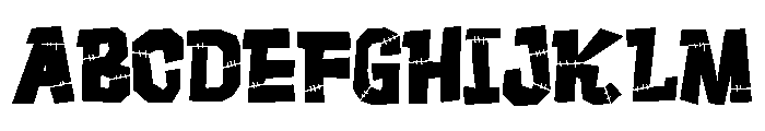 ZP Frankenfriend Semi-condensed Font UPPERCASE