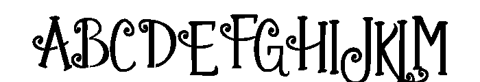 ZP Gingerbread Cake Stencil Condensed Font UPPERCASE