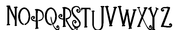 ZP Gingerbread Cake Stencil Condensed Font UPPERCASE