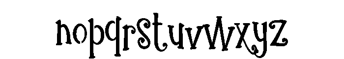 ZP Gingerbread Cake Stencil Condensed Font LOWERCASE