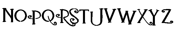 ZP Gingerbread Cake Stencil Expanded Font UPPERCASE
