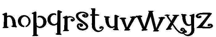 ZP Gingerbread Cake Stencil Expanded Font LOWERCASE