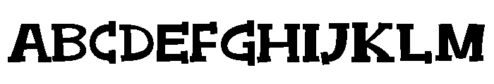 ZP Good Heart Expanded Font UPPERCASE