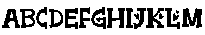 ZP Good Heart Too Font UPPERCASE