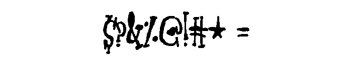 ZP Gossip Ghoul Condensed Bold Font OTHER CHARS