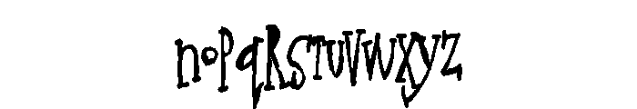 ZP Gossip Ghoul Condensed Bold Font LOWERCASE