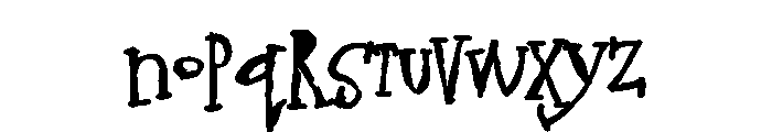 ZP Gossip Ghoul Expanded Bold Font LOWERCASE