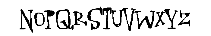 ZP Gossip Ghoul Expanded Font UPPERCASE