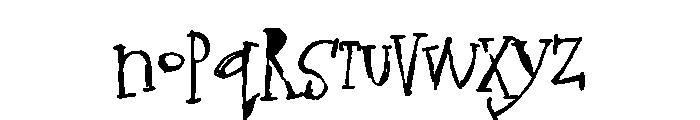 ZP Gossip Ghoul Expanded Font LOWERCASE