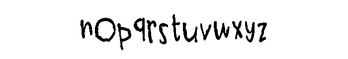 ZP Gossip Ghoul Print Condensed Bold Font LOWERCASE