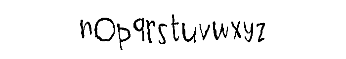 ZP Gossip Ghoul Print Condensed Font LOWERCASE