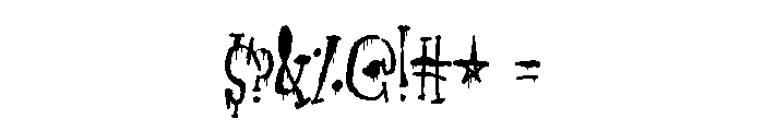 ZP Gossip Gruesome Condensed Font OTHER CHARS