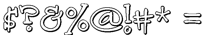 ZP Gregarine 3d Font OTHER CHARS