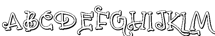 ZP Gregarine 3d Font UPPERCASE