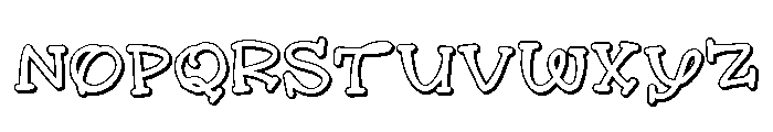 ZP Gregarine 3d Font LOWERCASE