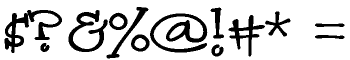 ZP Gregarine Expanded Font OTHER CHARS