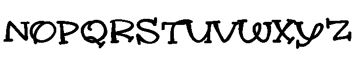 ZP Gregarine Expanded Font LOWERCASE