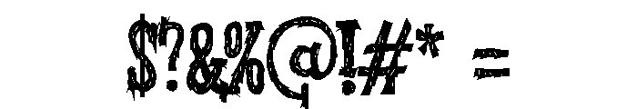 ZP Hobgobbies Hairy Condensed Font OTHER CHARS