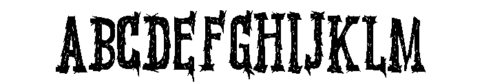 ZP Hobgobbies Hairy Condensed Font UPPERCASE