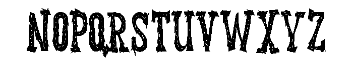 ZP Hobgobbies Hairy Condensed Font UPPERCASE