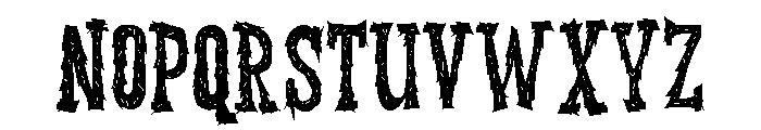 ZP Hobgobbies Hairy Condensed Font LOWERCASE