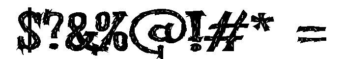 ZP Hobgobbies Hairy Expanded Font OTHER CHARS