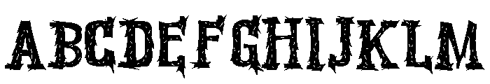 ZP Hobgobbies Hairy Expanded Font UPPERCASE