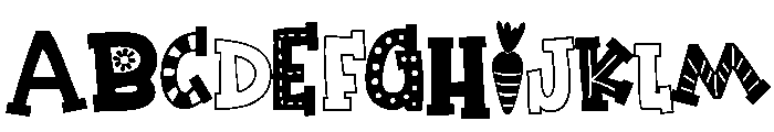 ZP Hoppity Block Font UPPERCASE