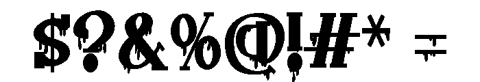 ZP Hughley Horror Condensed Font OTHER CHARS