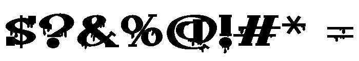 ZP Hughley Horror Expanded Font OTHER CHARS
