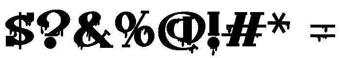 ZP Hughley Horror Font OTHER CHARS