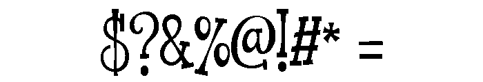 ZP Ice Cream Alley Condensed Font OTHER CHARS