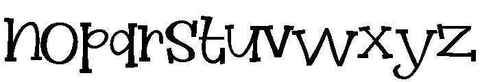 ZP Ice Cream Alley Expanded Font LOWERCASE