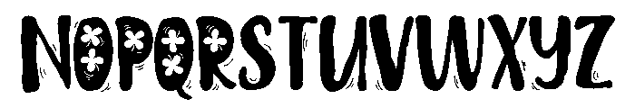 ZP Irish Jig Shamrock Font UPPERCASE