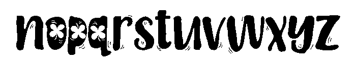 ZP Irish Jig Shamrock Font LOWERCASE