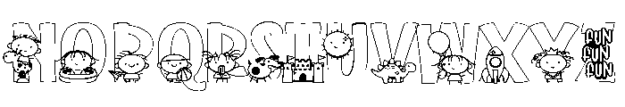 ZP Jangle Pippins Play Expanded Font UPPERCASE