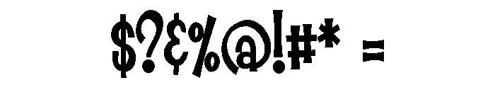ZP Jolly Roger Condensed Bold Font OTHER CHARS