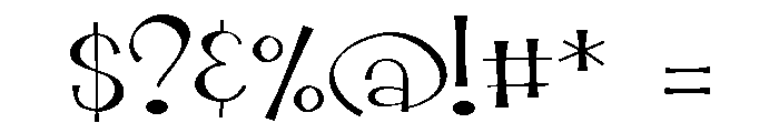 ZP Jolly Roger Expanded Light Font OTHER CHARS