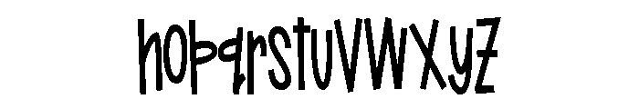 ZP Ladybug Condensed Bold Font LOWERCASE