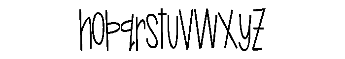 ZP Ladybug Condensed Font LOWERCASE