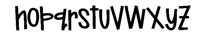 ZP Ladybug Expanded Bold Font LOWERCASE