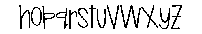 ZP Ladybug Expanded Font LOWERCASE