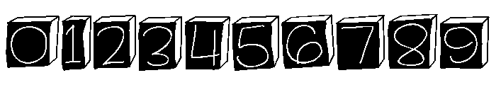 ZP Lunchbox Black 3d Font OTHER CHARS
