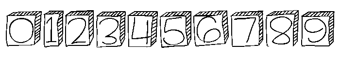 ZP Lunchbox Shadow 3d Font OTHER CHARS
