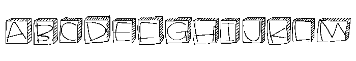 ZP Lunchbox Shadow 3d Font UPPERCASE