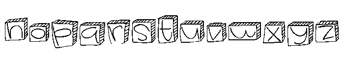 ZP Lunchbox Shadow 3d Font LOWERCASE